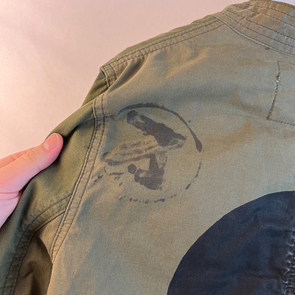 FreeCity - RARE & Vintage Safety Pin Texas Tokyo Moon Printed Army Kimono Size M - Picture 14 of 16